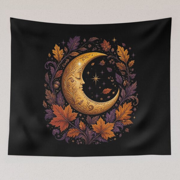 Item preview, Whimsigoth Celestial Autumn Moon Wreath designed and sold by Fun2Fentastic.