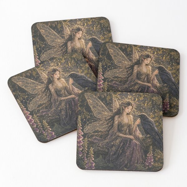 Item preview, Raven Fairy Enchanted Forest Magic designed and sold by Storybook Botanica.