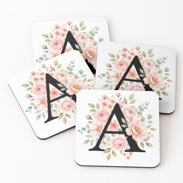 Item preview, Elegant Letter A Floral Watercolor Monogram designed and sold by ITCHAWAWAA.