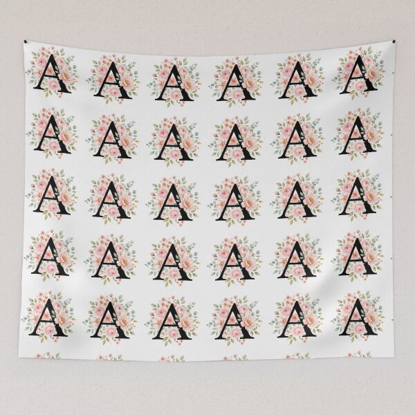 Item preview, Elegant Letter A Floral Watercolor Monogram designed and sold by ITCHAWAWAA.