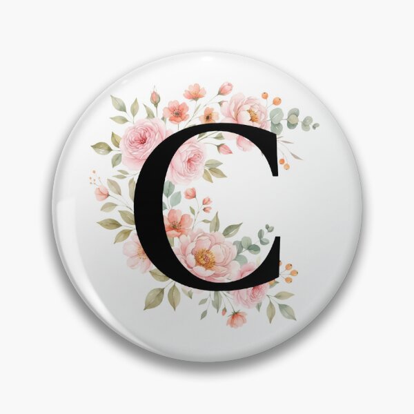 Item preview, Elegant Letter C Floral Watercolor Monogram designed and sold by ITCHAWAWAA.