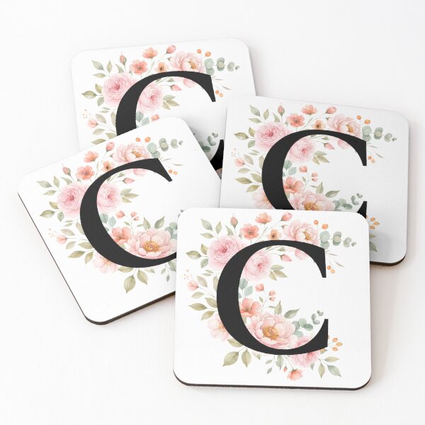 Item preview, Elegant Letter C Floral Watercolor Monogram designed and sold by ITCHAWAWAA.