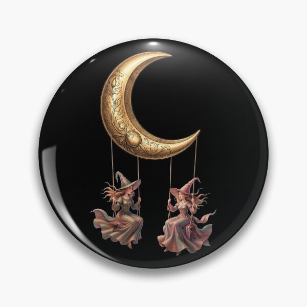 Item preview,  Witches on a swing. On the moon. designed and sold by MagelliShop.
