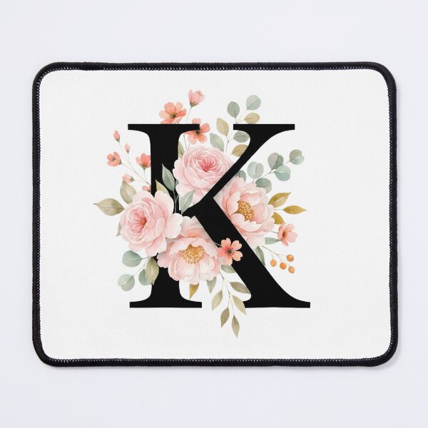 Item preview, Elegant Letter K Floral Watercolor Monogram designed and sold by ITCHAWAWAA.