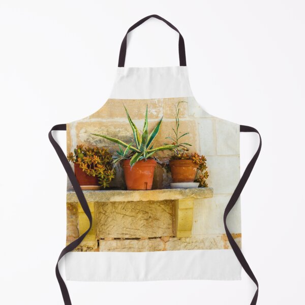 Item preview, Three Potted Succulents on Rustic Stone Shelf Against Warm Brick Wall designed and sold by Nmallia.