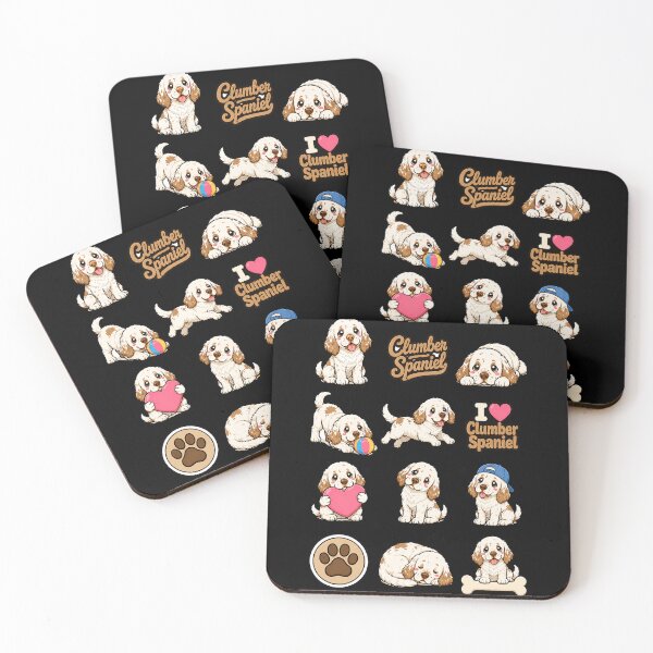 Item preview, Cute Clumber Spaniel stickers and apparel design designed and sold by rafaeltto.