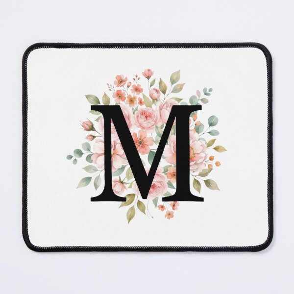 Item preview, Elegant Letter M Floral Watercolor Monogram designed and sold by ITCHAWAWAA.