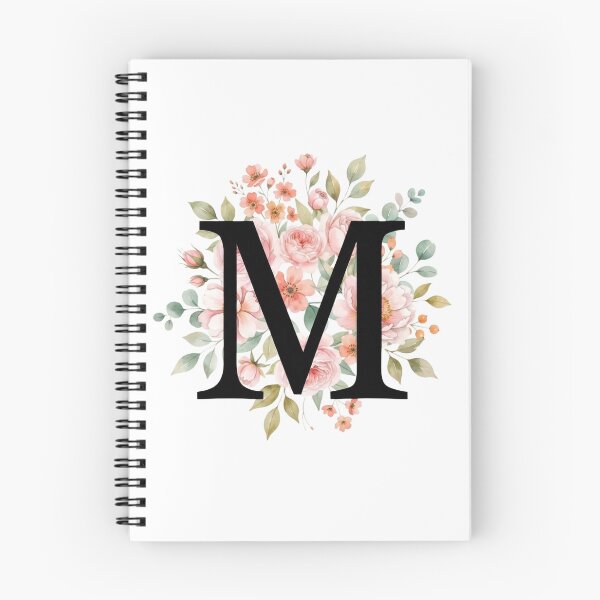 Item preview, Elegant Letter M Floral Watercolor Monogram designed and sold by ITCHAWAWAA.
