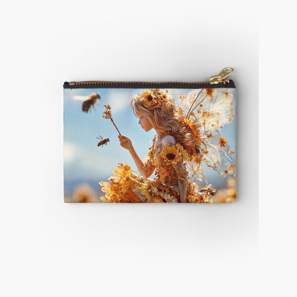 Item preview, Sunflower Fairy With Busy Honey Bees designed and sold by Storybook Botanica.