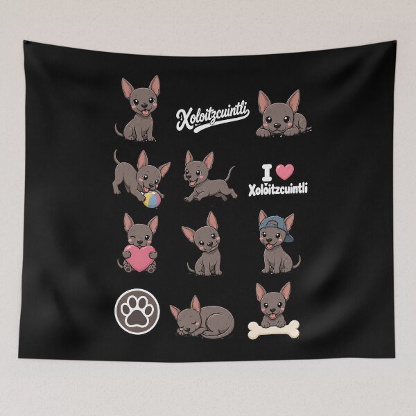 Item preview, Cute Xoloitzcuintli stickers and apparel design designed and sold by rafaeltto.