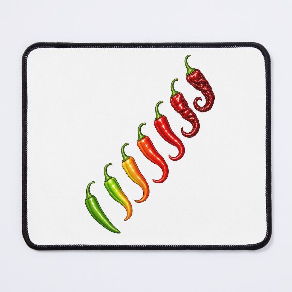 Item preview, Chili Pepper Heat Progression Colorful Food Illustration designed and sold by Artmares.