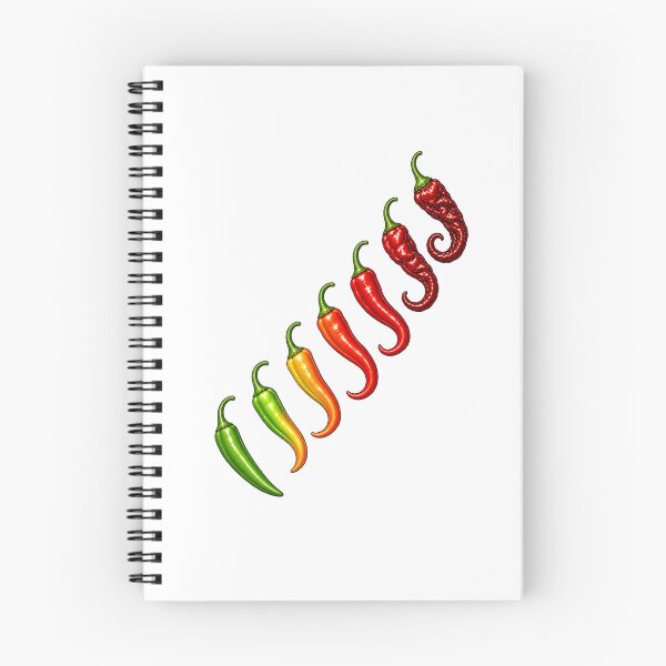 Item preview, Chili Pepper Heat Progression Colorful Food Illustration designed and sold by Artmares.