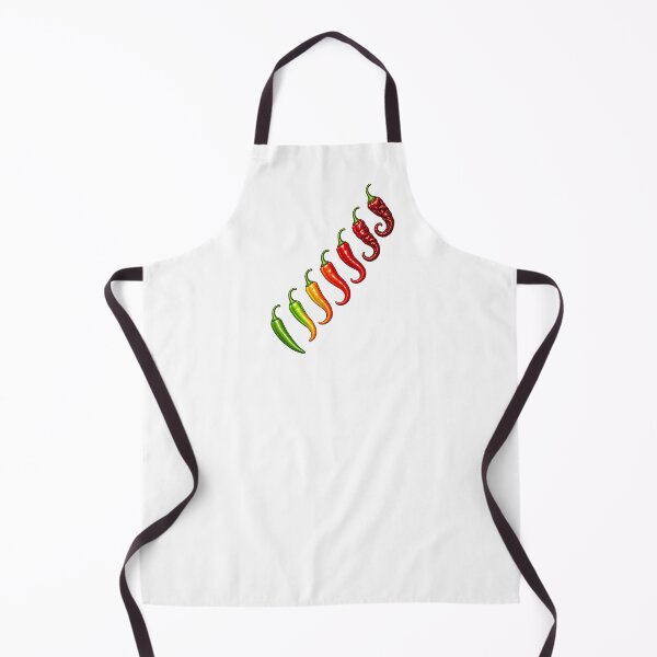 Item preview, Chili Pepper Heat Progression Colorful Food Illustration designed and sold by Artmares.