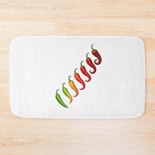 Item preview, Chili Pepper Heat Progression Colorful Food Illustration designed and sold by Artmares.