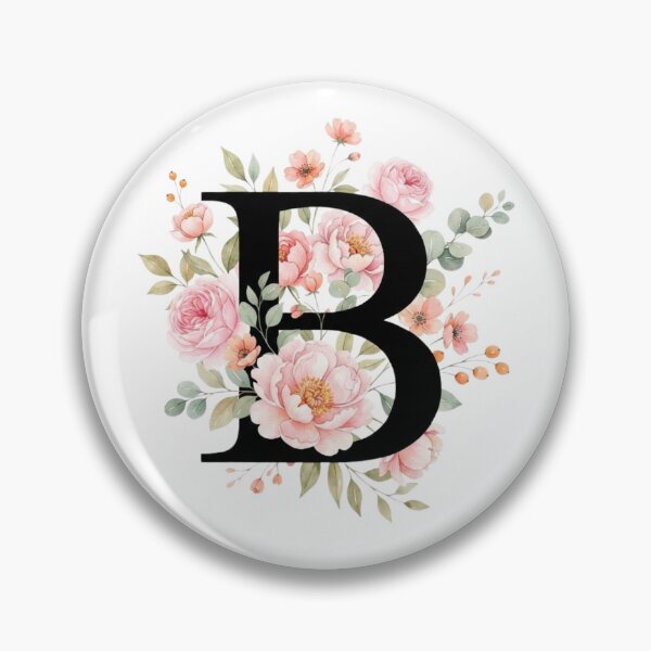Item preview, Elegant Letter B Floral Watercolor Monogram designed and sold by ITCHAWAWAA.