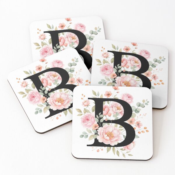 Item preview, Elegant Letter B Floral Watercolor Monogram designed and sold by ITCHAWAWAA.