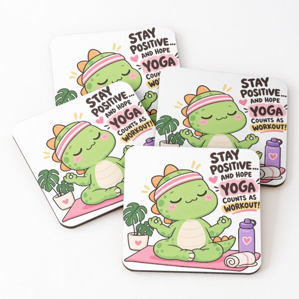 Item preview, Cute Dinosaur Yoga – Funny Workout & Self Care Design designed and sold by JrNergal.
