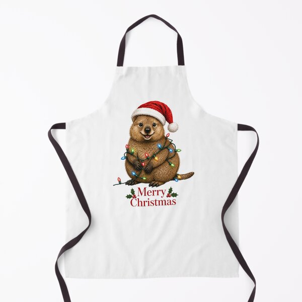 Item preview, Quokka Christmas – Merry Christmas Cute Quokka with Santa Hat & Lights designed and sold by SVALANART.