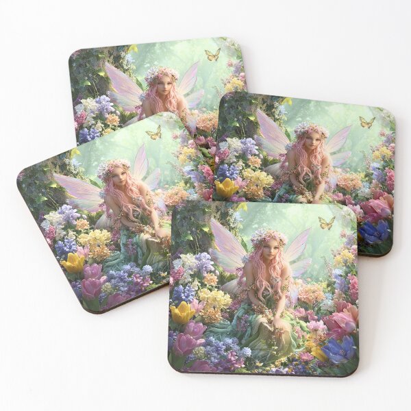 Item preview, Spring Fairy Among Blooming Flowers designed and sold by Storybook Botanica.