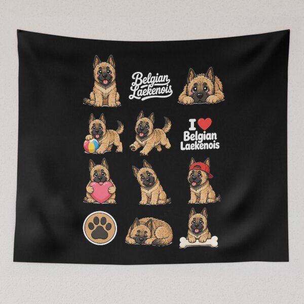 Item preview, Cute Belgian Laekenois stickers and apparel design designed and sold by rafaeltto.