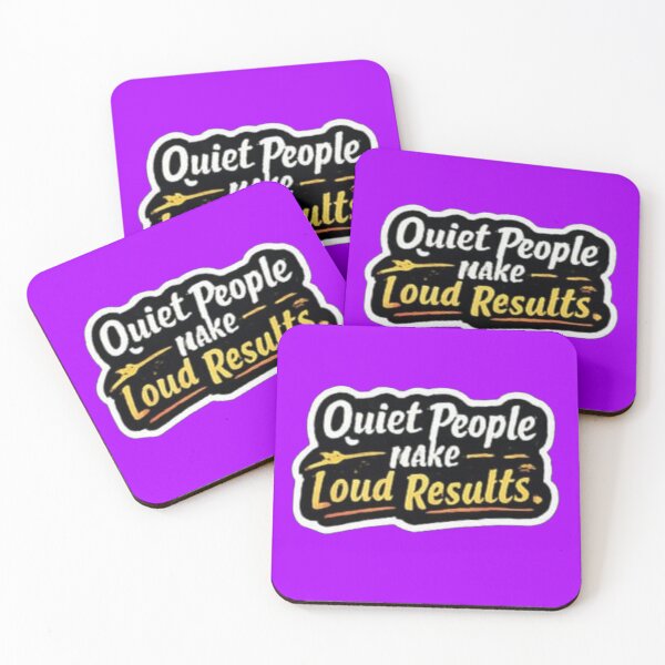 Item preview, Quiet People Make Loud Results Motivational Hand Lettered Sticker designed and sold by Scro-Ciob-Shop.