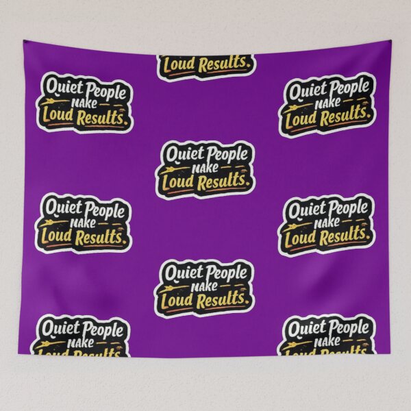 Item preview, Quiet People Make Loud Results Motivational Hand Lettered Sticker designed and sold by Scro-Ciob-Shop.
