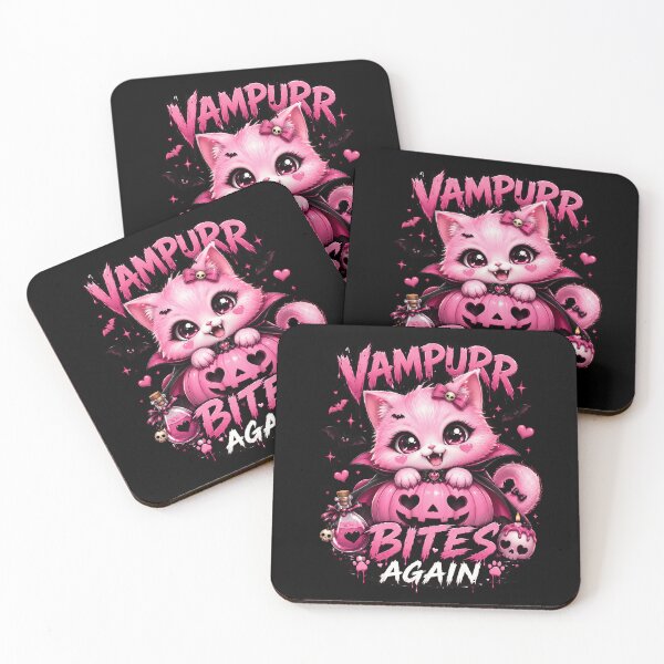 Artikelvorschau, Vampurr Bites Again – Lustige Katze, hübsch in Pink... und gruselig! entworfen und verkauft von Crystal-Tree.