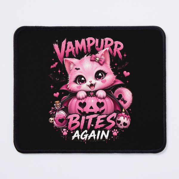 Item preview, Vampurr Bites Again Funny Cat,Pretty in Pink... and Spooky! designed and sold by Crystal-Tree.