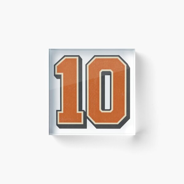 Item preview, Vintage Number 10 Football Graphic – Burnt Orange Athletic Style designed and sold by Tarun Thakur.
