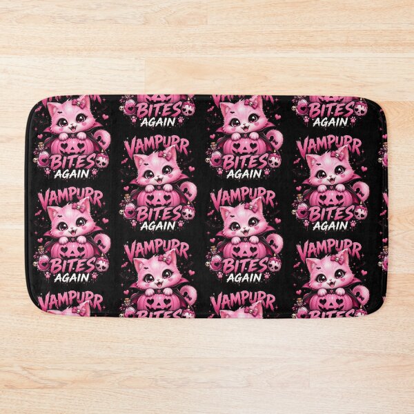 Item preview, Vampurr Bites Again Funny Cat,Pretty in Pink... and Spooky! designed and sold by Crystal-Tree.