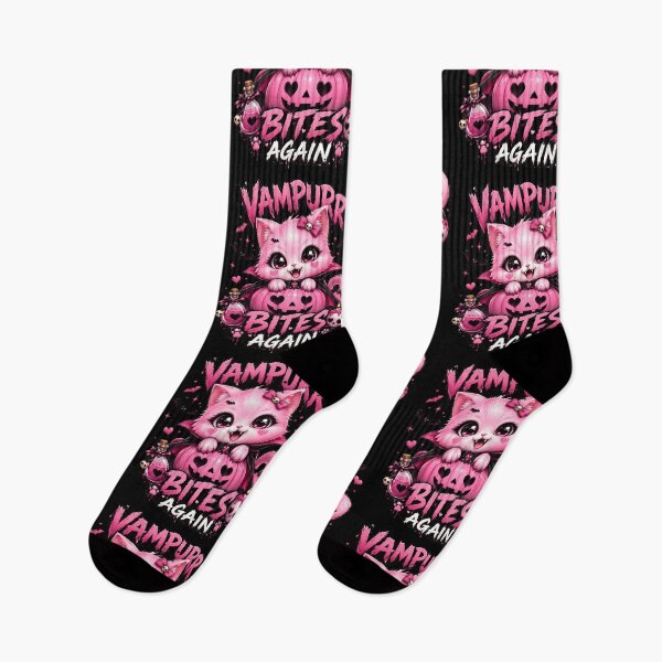 Item preview, Vampurr Bites Again Funny Cat,Pretty in Pink... and Spooky! designed and sold by Crystal-Tree.