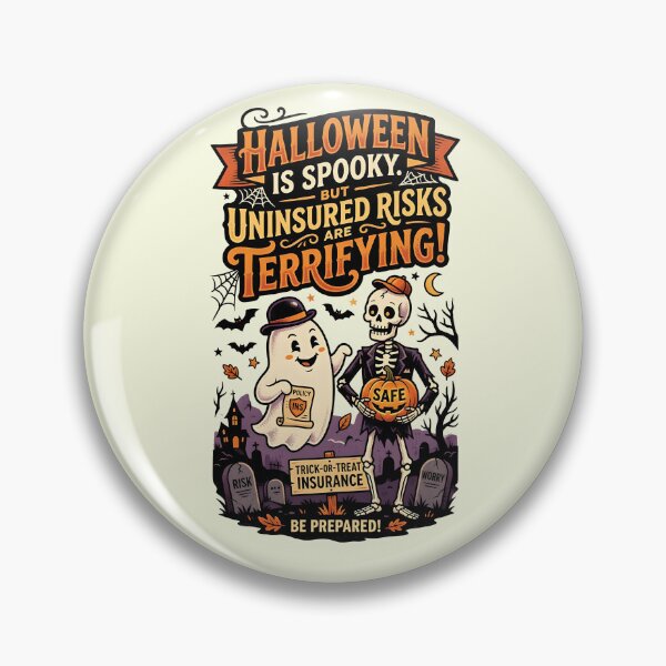 Item preview, Halloween is spooky but uninsured risks are terrifying! - Halloween for insurance salesman designed and sold by ParadoxParadox.