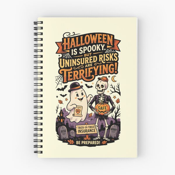 Item preview, Halloween is spooky but uninsured risks are terrifying! - Halloween for insurance salesman designed and sold by ParadoxParadox.