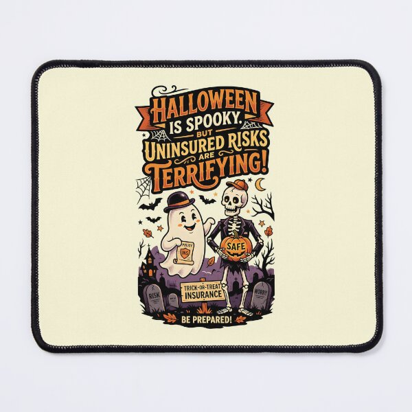 Item preview, Halloween is spooky but uninsured risks are terrifying! - Halloween for insurance salesman designed and sold by ParadoxParadox.