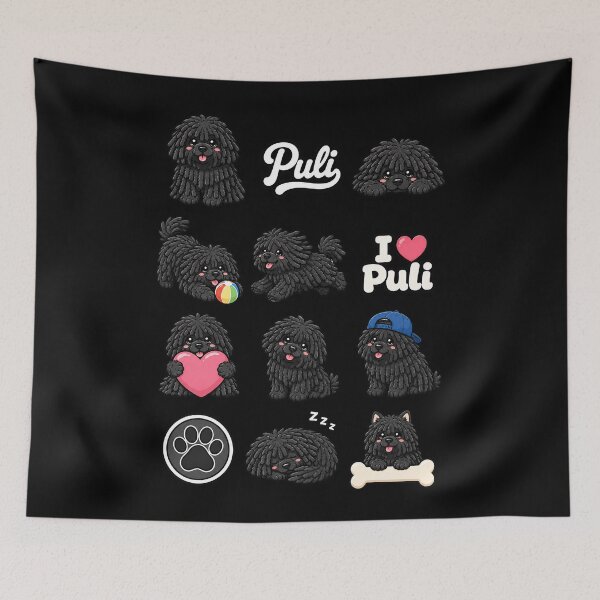 Item preview, Cute Puli stickers and apparel design designed and sold by rafaeltto.