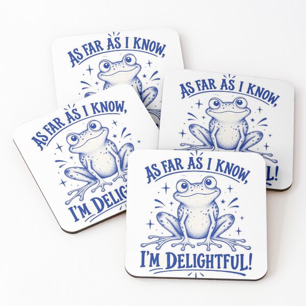 Item preview, As Far As I Know I'm Delightful Frog Funny Cute Amphibian Humor designed and sold by Trendably.