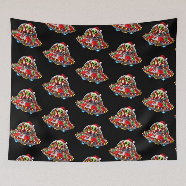 Item preview, Christmas Cute Alien in UFO designed and sold by Moviebuff91.