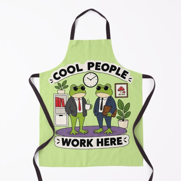 Item preview, Cool People Work Here Funny Frog Office Art designed and sold by littlepiptales.