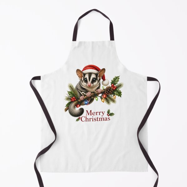 Item preview, Sugar Glider Christmas – Merry Christmas Sugar Glider with Santa Hat designed and sold by SVALANART.