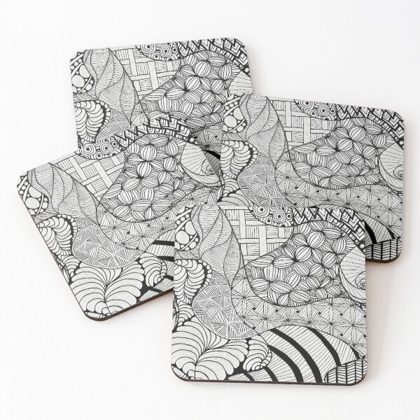 Item preview, Black and White Zentangle designed and sold by JCTurn.