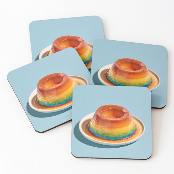 Artikelvorschau, Bunter Regenbogenflan – Kreatives Regenbogen-Dessert 2 entworfen und verkauft von WordPlayStudio.