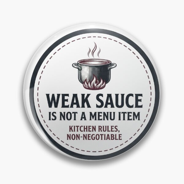 Item preview, Weak Sauce Is Not A Menu Item Funny Chef Kitchen Rule Design designed and sold by Behind The Pass.