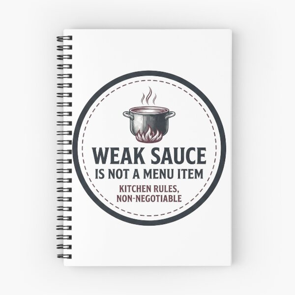 Item preview, Weak Sauce Is Not A Menu Item Funny Chef Kitchen Rule Design designed and sold by Behind The Pass.