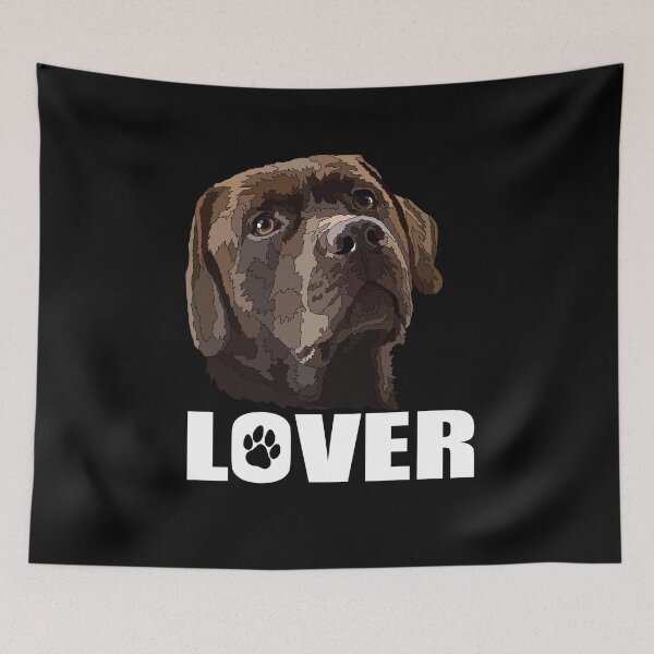 Aperçu de l'œuvre Amoureux des chiens Labrador chocolat créée et vendue par Just-Arts-4U.