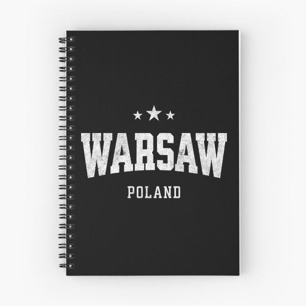 Artikelvorschau, Warschau, Polen – Vintage-College-Design im Retro-Stil mit Used-Look entworfen und verkauft von NiceTeeClub.