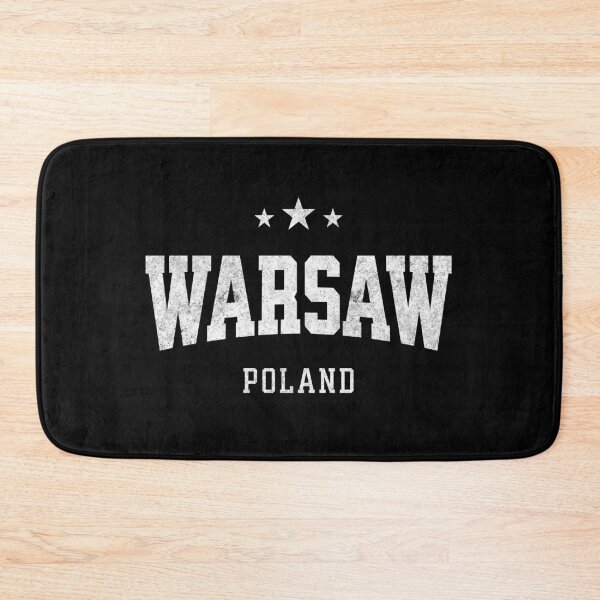 Item preview, Warsaw Poland Vintage Varsity Distressed Retro College Travel Design designed and sold by NiceTeeClub.