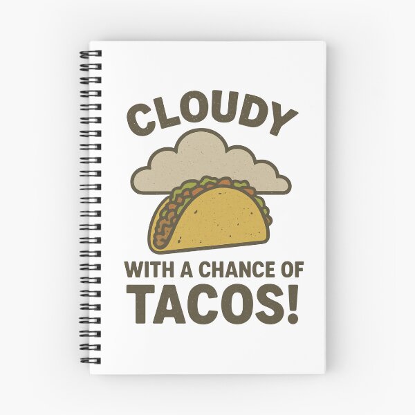 Item preview, Cloudy with a Chance of Tacos T-shirt designed and sold by Pickleball 623.