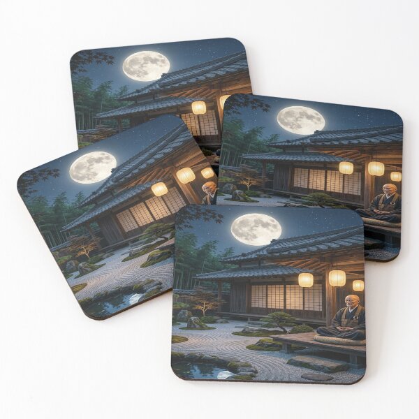 Item preview, An elderly monk in meditation in his zen garden.  designed and sold by Solomon-Ent-144.