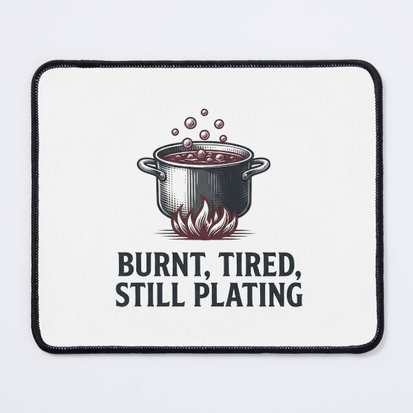 Item preview, Burnt Tired Still Plating Funny Chef Life Design designed and sold by Behind The Pass.