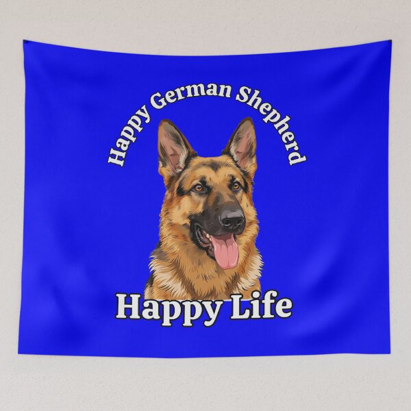 Item preview, Happy German Shepheard Happy Life Pet Dog Owner Art Design designed and sold by fantasticdesign.